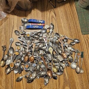Over 100 Vintage Collectible Souvenir Spoons